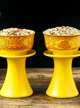 速发供碗斋教佛前寺院家碗法会海陆法会高脚佛用佛具招财莲花平底