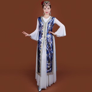 速发新疆舞蹈族出服民族特色高档甲广场舞马款 维吾尔演舞台表演长