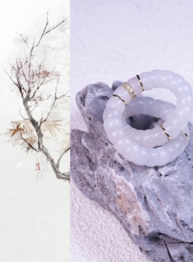 天然和田白玉大肠手串