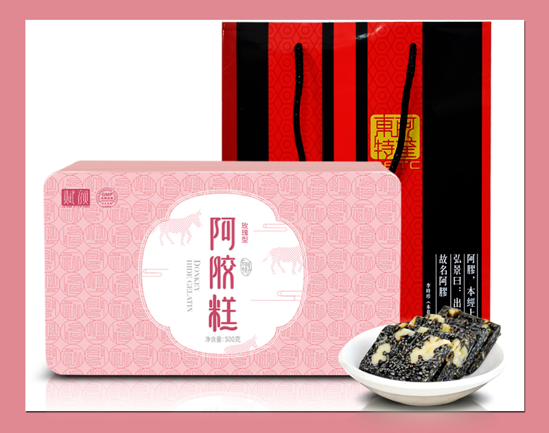 山东阿胶糕玫瑰型纯手工阿胶膏ejiao即食固元糕阿胶500g/