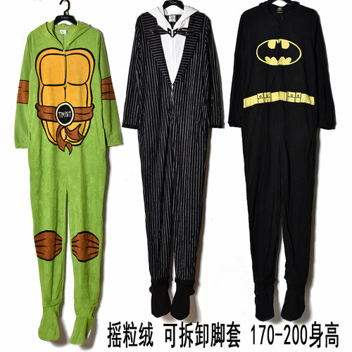 大码摇粒绒家居服连体睡衣男女款