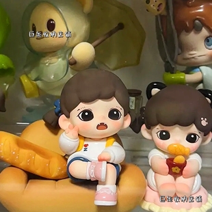 Zoraa妹宝烘焙店2代盲盒叼鱼猫妹妹萌粒造景面包沙发迷你食玩收纳