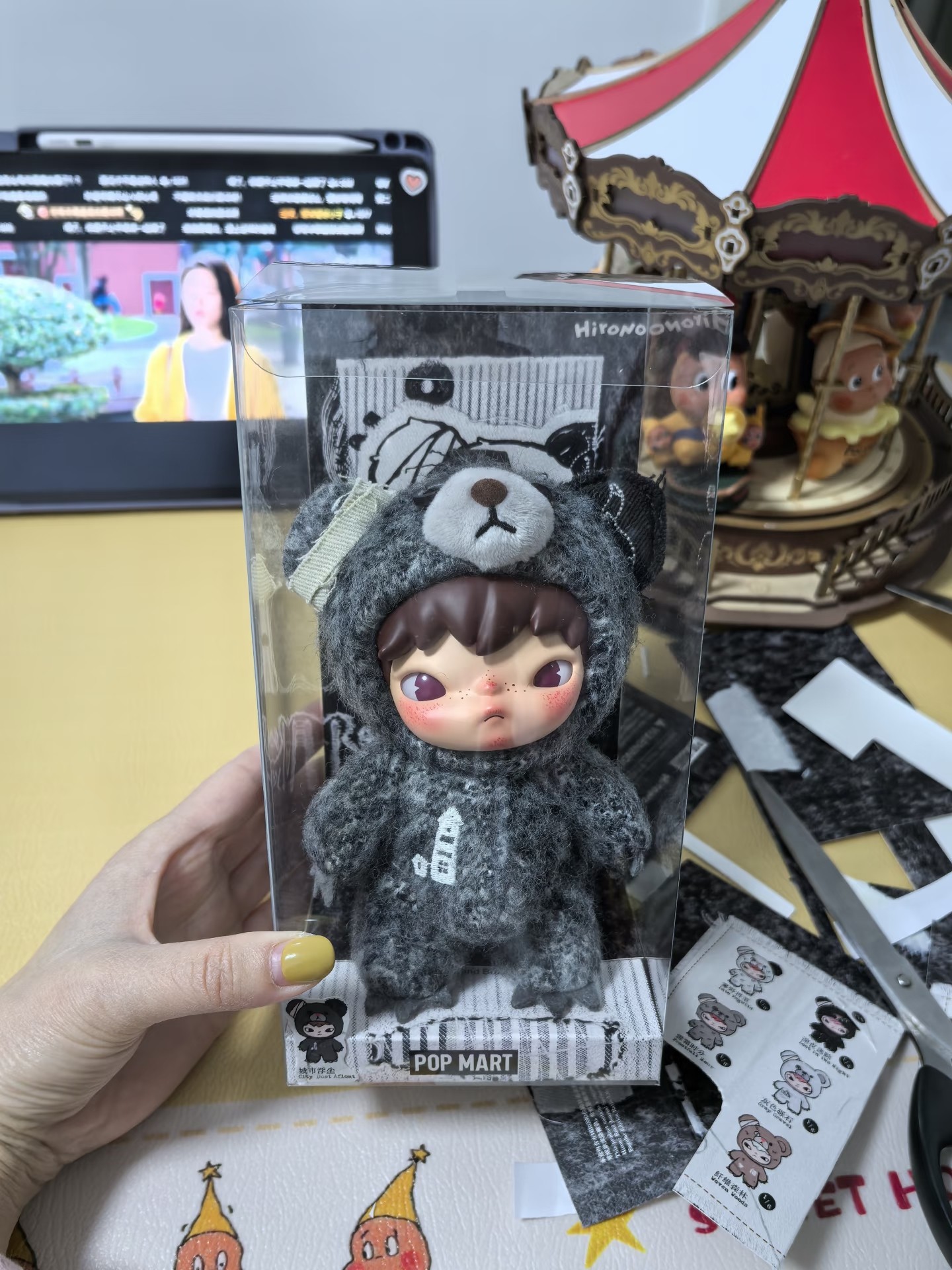 小野Hirono公路日志搪胶单娃全透明DIY展示盒毛绒公仔labubu造景,收纳整理,手办收纳盒,淘宝优惠券,粉丝福利购,淘宝优惠卷