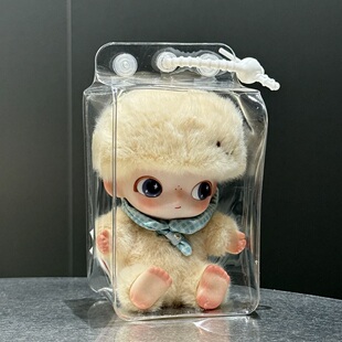 Dimoo新生日记眷恋搪胶陌生毛绒遛娃包挂收纳单娃全透明DIY造景盒