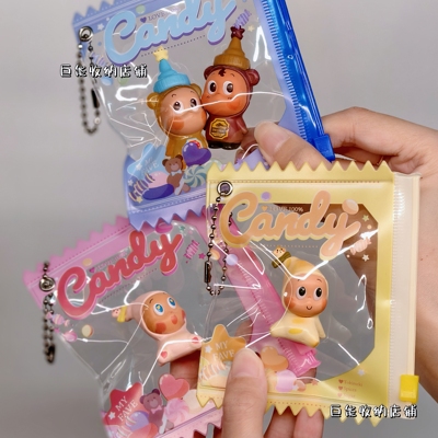 泡泡玛特星星人随心配萌粒娃包