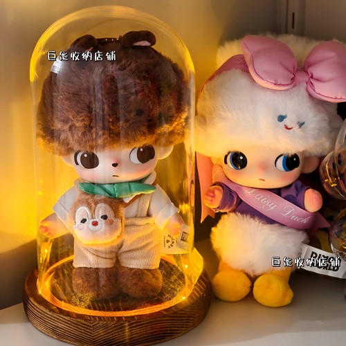 正版迪士尼搪胶展示盒自带发光罩