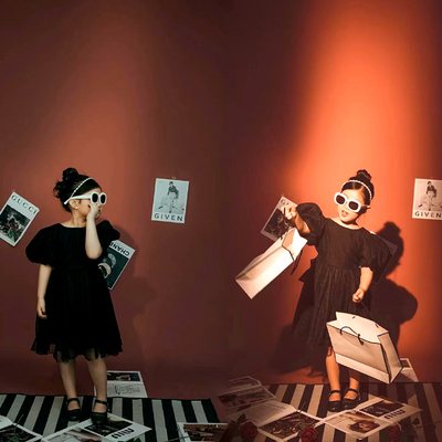 小精灵服装摄影儿童黑色公主裙