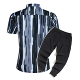 1508-CS07+K522-P45外贸欧美跨境现货短袖衬衫套装夏威夷沙滩衬衣，男装T恤，星座1508-1