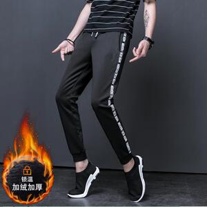1508-K201-P20加绒加厚冬装裤2024休闲裤运动裤韩版哈伦裤修身男图片