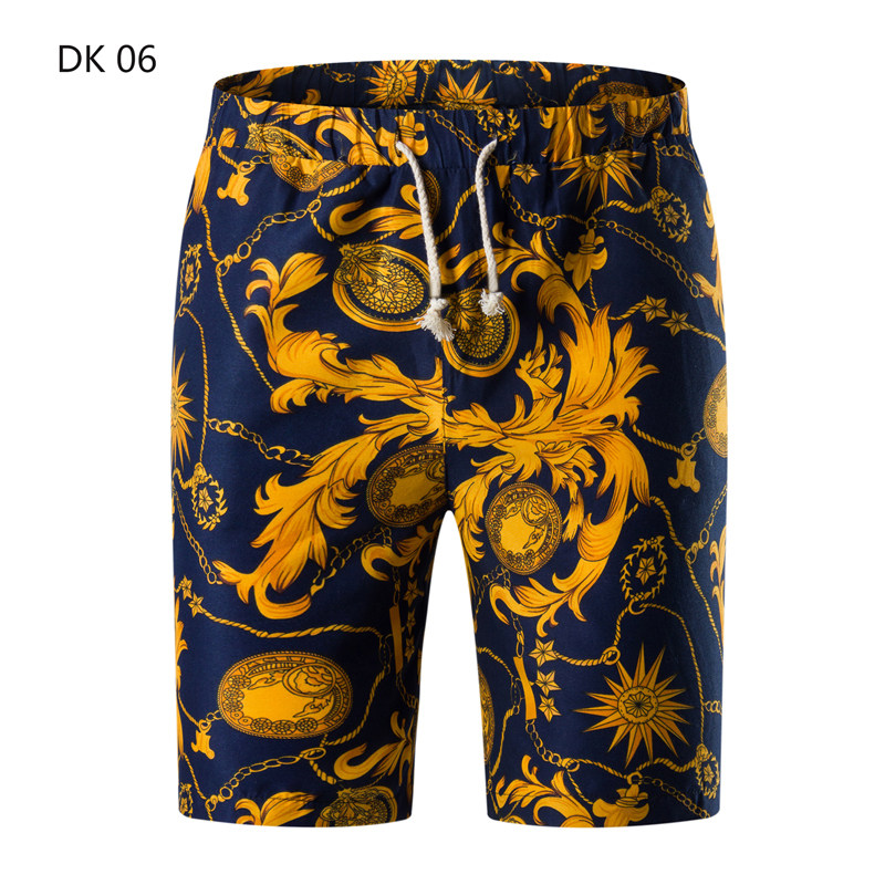 1508-DK合集-P20新款沙滩裤印花青年修身大花短裤宽松大码五分裤,男装牛仔裤,星座1508-1