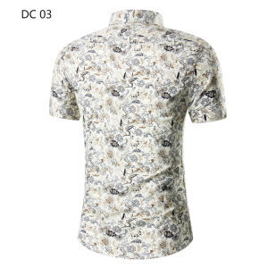 1508-DC03-P20新款大码短袖衬衫印花短袖男夏季新款休闲衬衣潮流图片