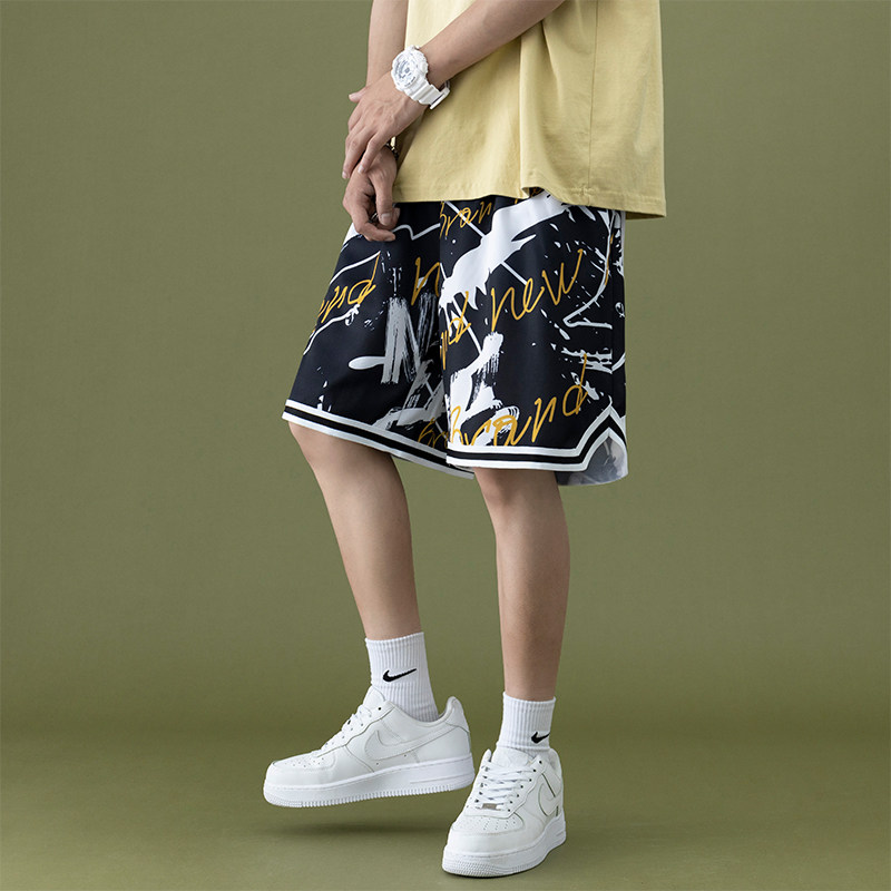 1508-ST07-P20新款篮球裤沙滩裤印花青年修身运动短裤大码五分裤，男装牛仔裤，星座1508-1