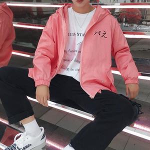 1508-J88-P35秋装防晒衣男连帽外套韩版修身青少年夹克薄款透气图片