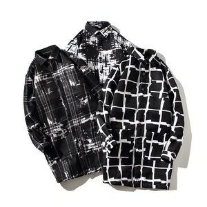 1508-F01厚款-P40翻领冬季男士风衣宽松长袖格子休闲大衣外套加绒,男装风衣,星座1508-1