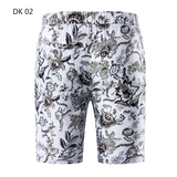 1508-DK02-P20新款沙滩裤印花青年修身大花夏短裤宽松大码五分裤，男装牛仔裤，星座1508-1