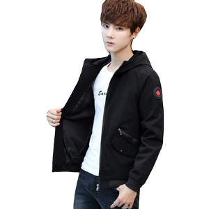 1508-J89-P35男士外套春新款夹克韩版潮流修身帅气休闲学生连帽图片