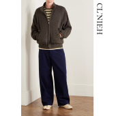 CLNIEH 立领束腰夹克 IDEAL拉链 静奢AURL风 强捻精纺羊毛粗花呢