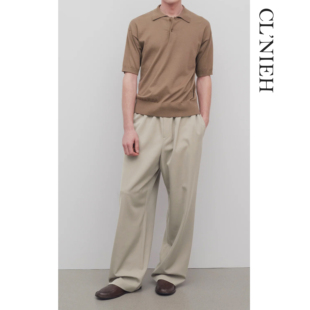 抽绳休闲宽松双色西裤 CLNIEH 精纺全羊毛面料 Donatello ROW风