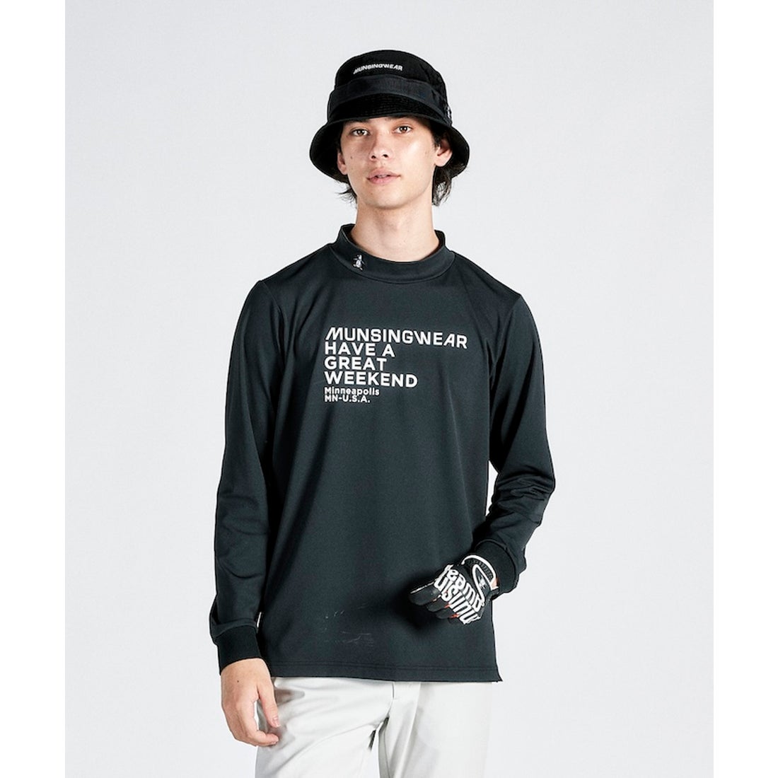 24年秋冬日本代购MUNSINGWEAR/万星威高尔夫服装男士弹力长袖衬衫