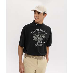 日本26春夏Le Coq公鸡乐卡克男士高尔夫服装舒适修身速干抗UV短袖