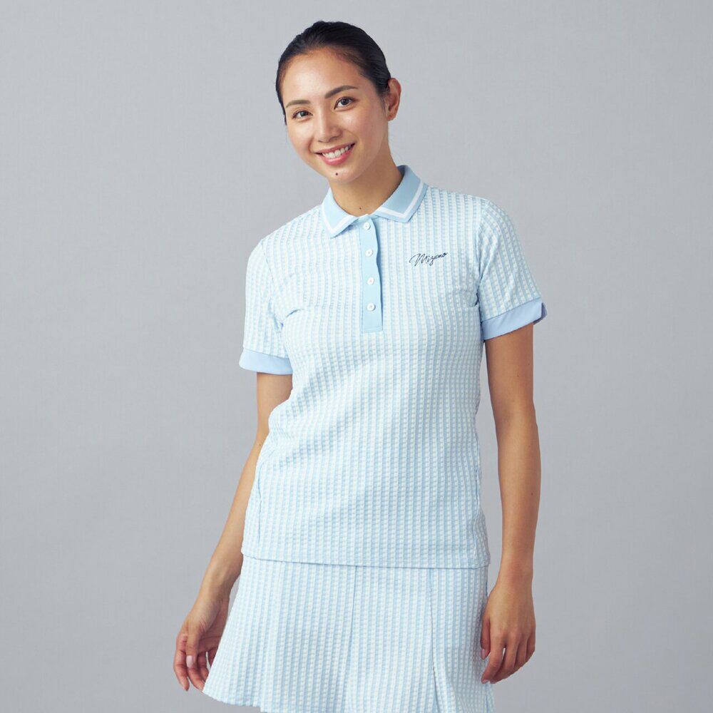 日本26春夏美津浓女士高尔夫服装速干修身抗UV时尚经典短袖POLO衫