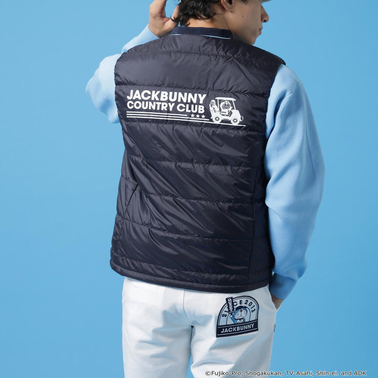 日本25秋冬款jack bunny男士高尔夫服装哆啦A梦联名保暖棉服背心