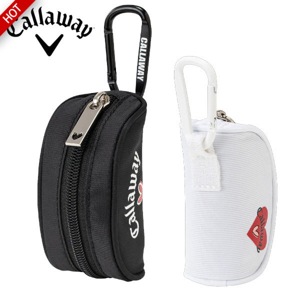 日本代购Callaway卡拉威24新款女士高尔夫小球包腰包收纳袋装2球