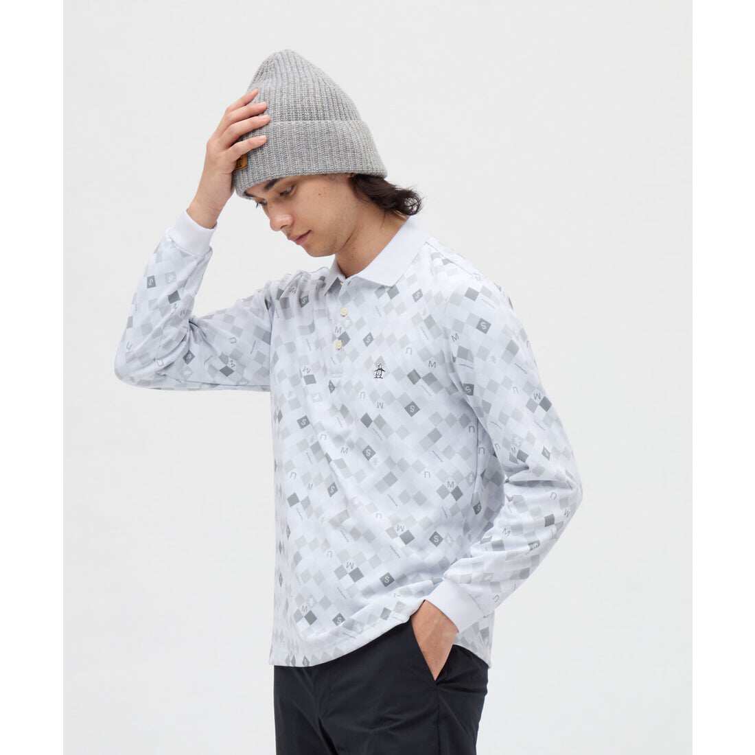 日本26春夏万星威Munsingwear男士高尔夫服装时尚保暖长袖POLO衫