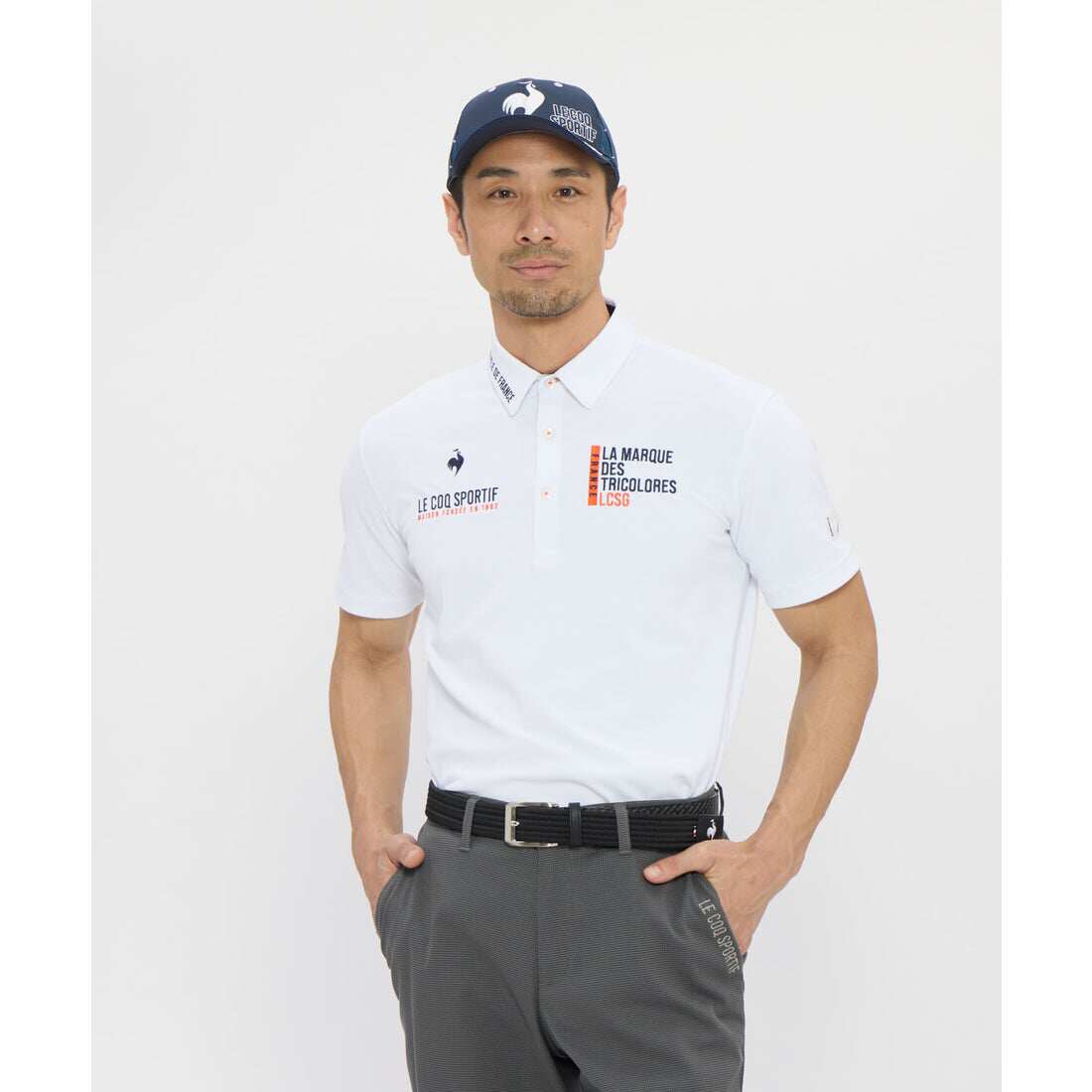 日本26春夏Le Coq公鸡乐卡克男士高尔夫服装舒适灵活运动刺绣短袖