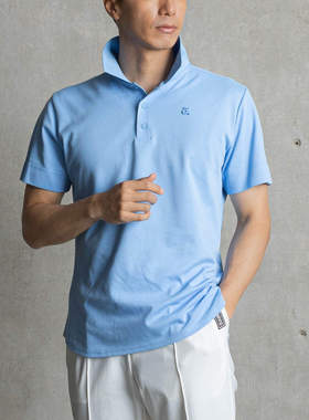 日本26春夏款ARCHIVIO男士高尔夫服装精致修身光泽立体经典POLO衫