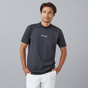 日本26春夏款美津浓男士高尔夫服装凉感时尚罗纹经典修身吸汗短袖