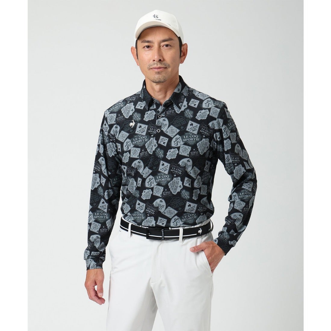 日本26春夏Le Coq公鸡乐卡克男士高尔夫服装印花时尚潮流吸汗长袖