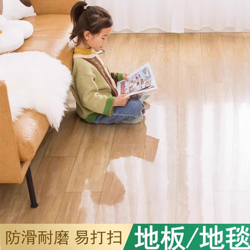 透明地垫PVC客厅防震地毯木地板保护膜进门塑料垫子防水防滑脚垫3