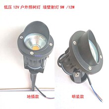 户外低压防水地灯9W12W公园别墅墙壁灯地插灯花园射灯照树灯24V