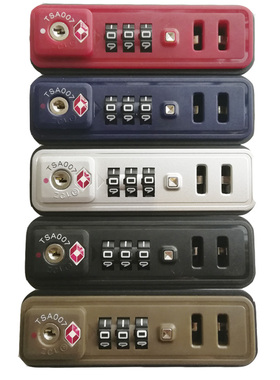 JSL TSA007通关密码锁箱包固定锁箱包内嵌锁行李箱密码锁拉链箱锁