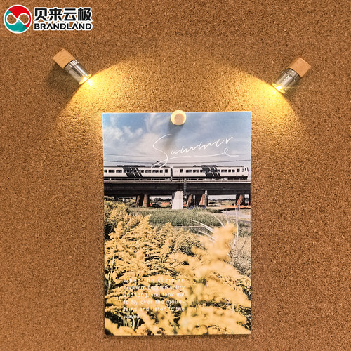 软木板氛围灯装饰扭扭灯迷你小射灯图钉创意LED发光可diy木质工字钉