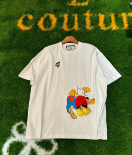 欧货唐老鸭卡通玩偶宽松百搭纯棉短袖 夏季 T恤上衣 coutuer正品
