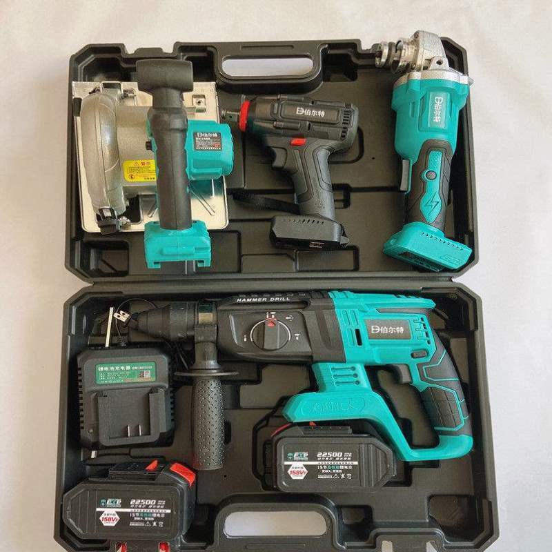 速发15节电芯无刷冲电电鎚充钻击钻锂电角磨机单手锯电钻手机手