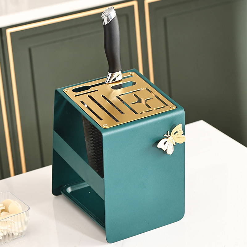 速发福字菜刀架刀沥收纳架厨房刀架置物架家用台面具水通风防霉刀