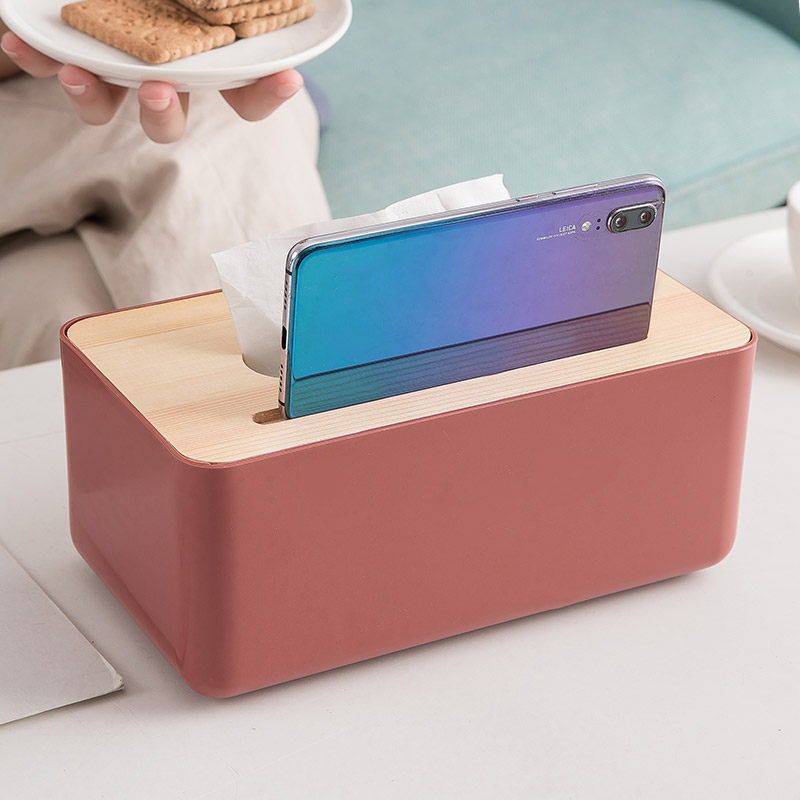 速发简约桌纸巾盒家用客茶厅几抽纸盒少创意风面餐巾纸收纳