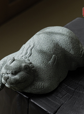 速发青石貔貅石雕工件品玄关摆艺茶宠客厅公空间办茶室家居乔迁送