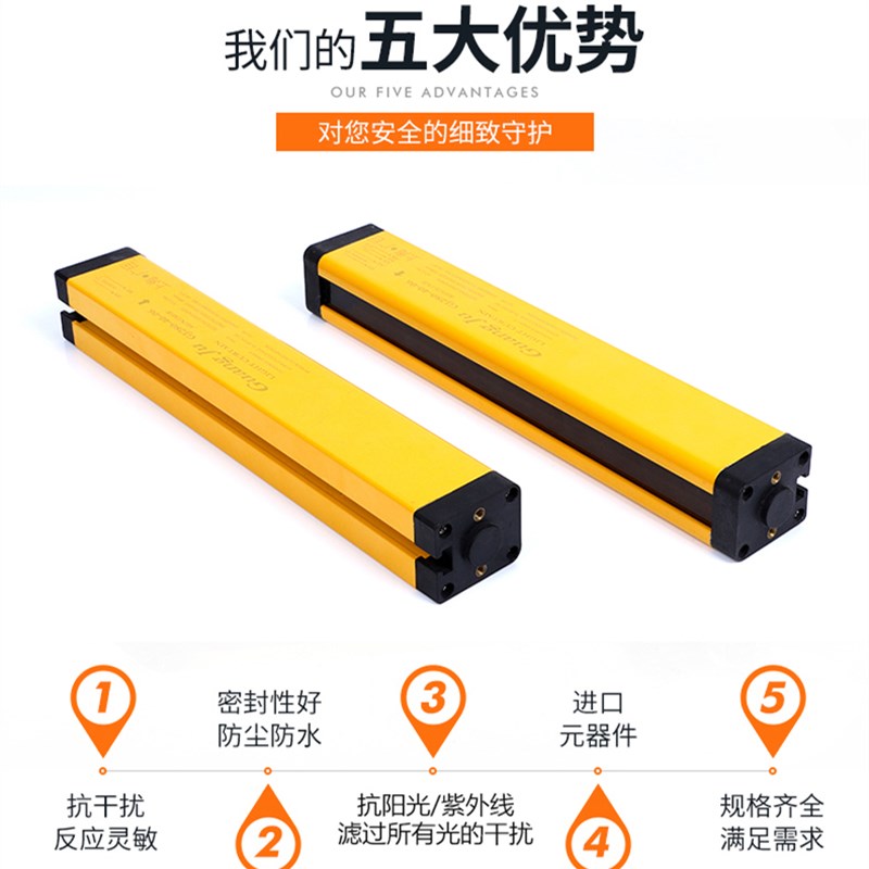 速发安全光报光幕传感器红外光电冲手保护器红外对射栅警器护床传