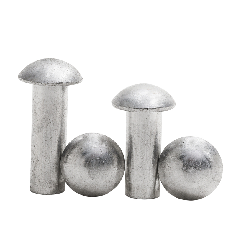速发钉B867铝半圆头实心铆钉对敲铆钉击打铆G圆头圆帽铆钉2.5M4