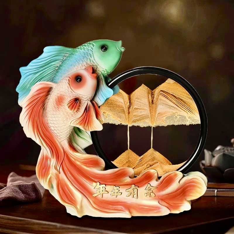 速发年漏有余流沙画摆件品业礼物沙年客厅新房玄关酒柜装饰开乔迁