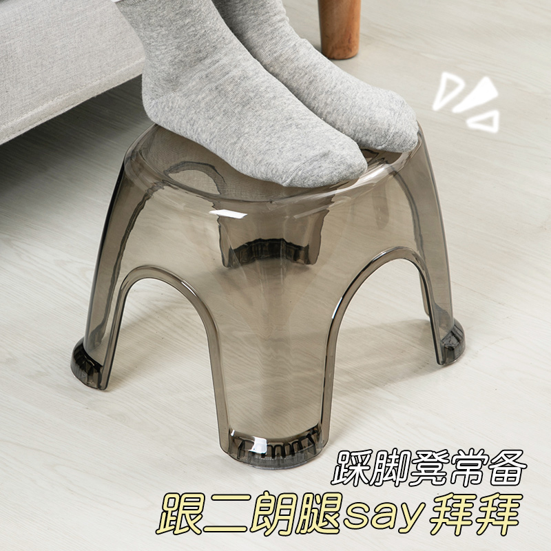 速发亚克力透明小凳子家用客厅茶几换鞋凳创意加厚儿童矮凳塑料小