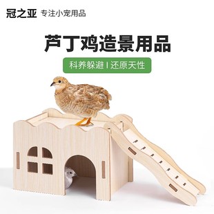 速发芦木鸡窝仓鼠躲避屋鸡丁芦丁质玩具芦丁鸡全套造景用品大全