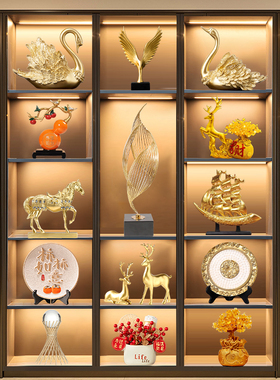 速发轻奢高档酒柜装餐摆品件家居客厅电视饰边柜工艺品高级感小众