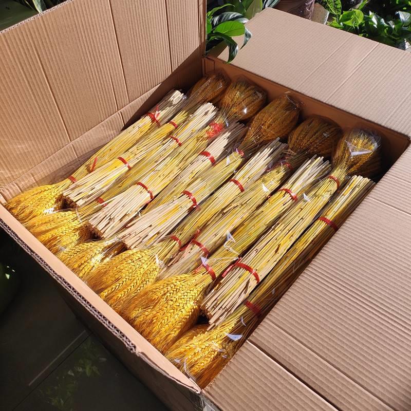 速发业花麦穗金色花束开干大麦客厅田园装饰插件礼盒摆花花蓝篮子