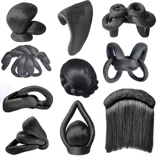 速发古装髻服假单发汉唐风发刀半翻刀髻唐风魏晋凤冠髻柯子裙发包