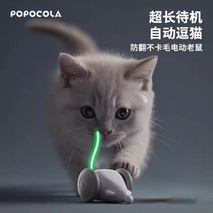 速发电动小老鼠猫闷玩具自嗨解咪神器自跑逗猫棒小猫狗消耗体力跑